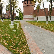 Тротуарная плитка Старый Город Ландхаус Серый BRAER Кремль г.Тула